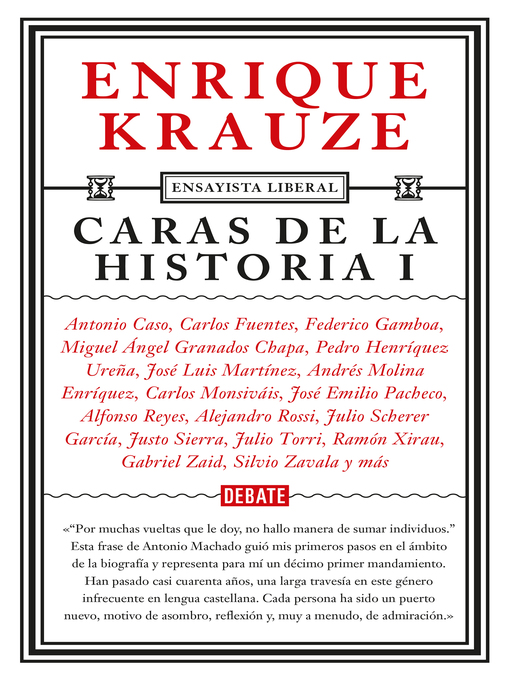 Title details for Caras de la historia I by Enrique Krauze - Wait list